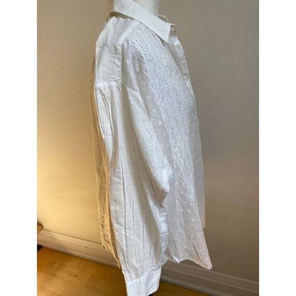 NILI Lotan BNWOT Womens Embroidered "Selene" Blouse Sz XSmall White - Picture 5 of 10